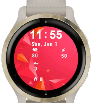 3D Triangle Garmin watch face preview