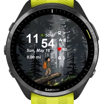 A Lone Explorer Garmin watch face preview