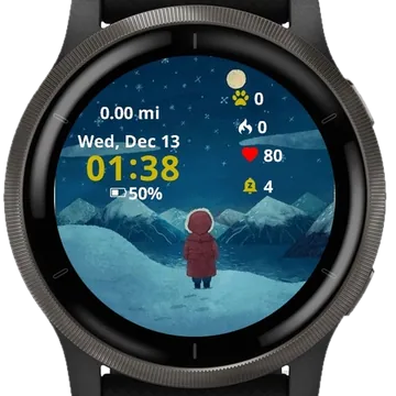 A night among Garmin watch face preview