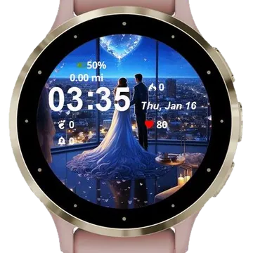 A Night to Remember Garmin watch face preview