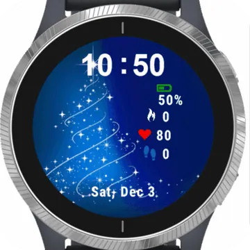 Abstract Christmas Garmin watch face preview