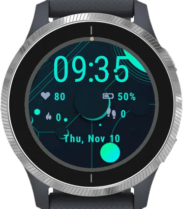 Abstract Circle Garmin watch face preview
