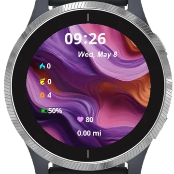 Abstract Color Lilac Garmin watch face preview
