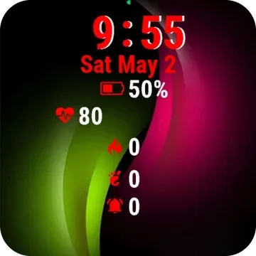 Abstract Colorful Shape Garmin watch face preview