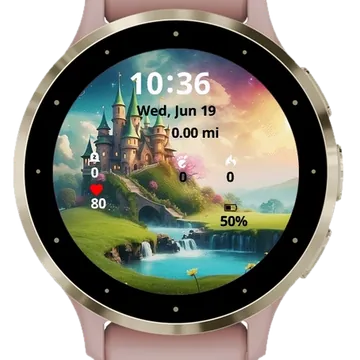Abstract Fairy Background Garmin watch face preview