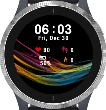 Abstract Light Wave Garmin watch face preview