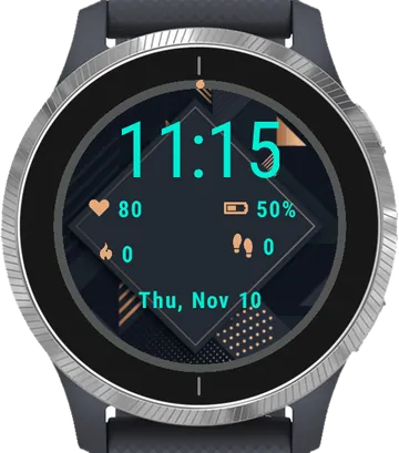 Abstract Square Garmin watch face preview