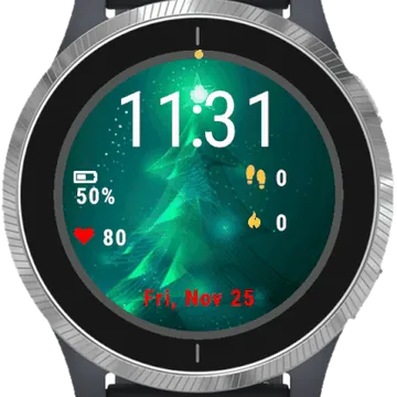 Abstract Tree Christmas Garmin watch face preview