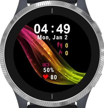Abstract Wave Garmin watch face preview