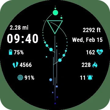 Abstractlines Garmin watch face preview