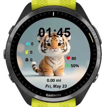 Adorable Baby Tiger Garmin watch face preview