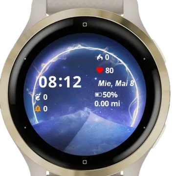 Aesthetic Dark Wallpaper Garmin watch face preview