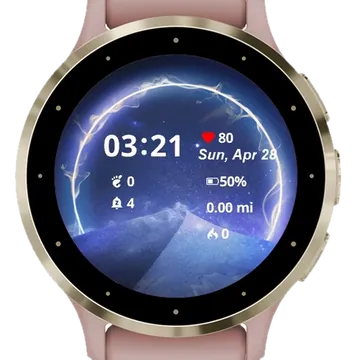 Aesthetic Dark Wallpaper Garmin watch face preview