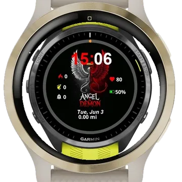 Aesthetic Dark Garmin watch face preview