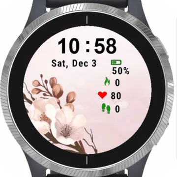Aesthetic Flower Garmin watch face preview