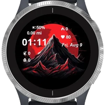 Aesthetic minimal lockscreen Garmin watch face preview