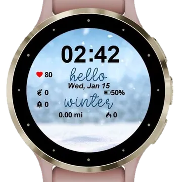 Aesthetic Winter Garmin watch face preview