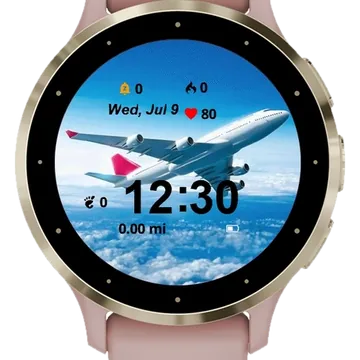 Airplane Garmin watch face preview