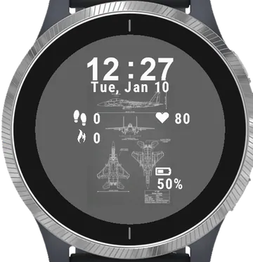 Airplane Art Garmin watch face preview