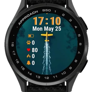 Airplane Flying Over Body Garmin watch face preview