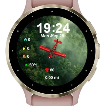 Airplane Flying Garmin watch face preview