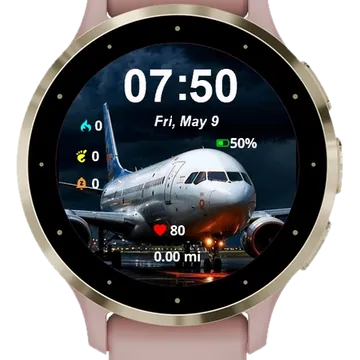 Airplane Garmin watch face preview
