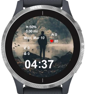Alone in World Garmin watch face preview