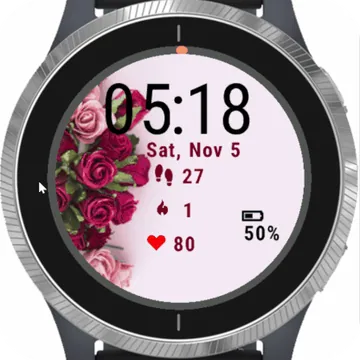 Amazing Roses Garmin watch face preview