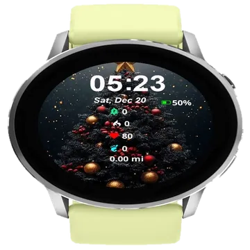 Amazing Winter Night Garmin watch face preview