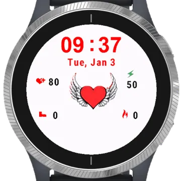 Angel Heart Garmin watch face preview