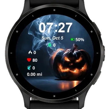 Angry Pumpkins Garmin watch face preview
