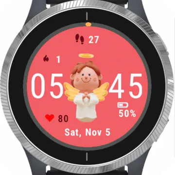 Animated Angel Garmin watch face preview