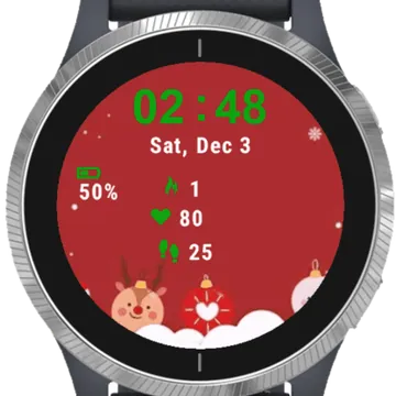 Animation Christmas Garmin watch face preview