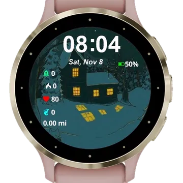 Animation Winter Garmin watch face preview