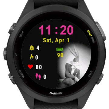 Anime Rabbit Black Garmin watch face preview
