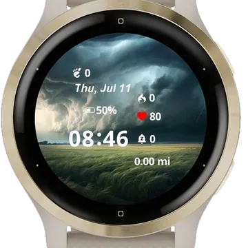 Apocalyptic stormy Garmin watch face preview