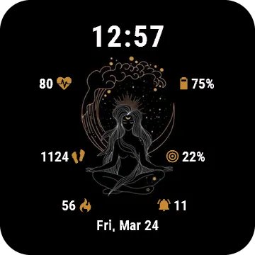 Aquarius Garmin watch face preview