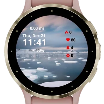 Arctic Dreamscape Garmin watch face preview