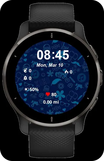 Art Design Background Garmin watch face preview