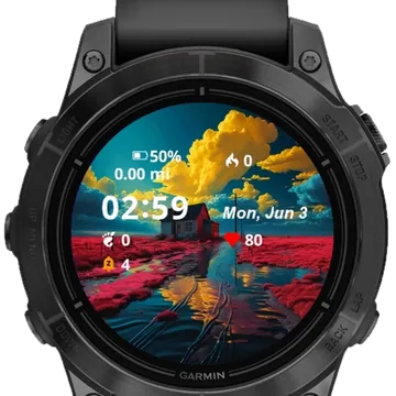 Art Isolated House Garmin watch face preview