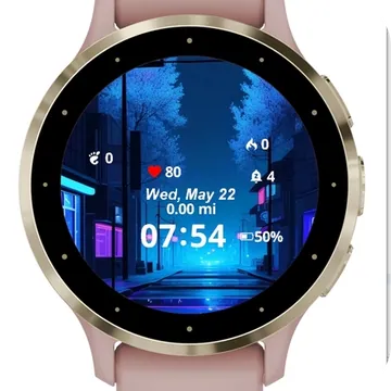 Asphalt Neon Garmin watch face preview