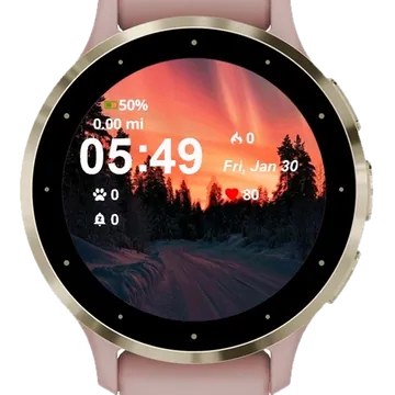 Aurora Garmin watch face preview