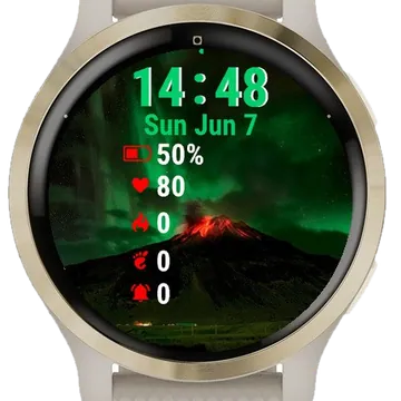 Aurora Boreal Garmin watch face preview