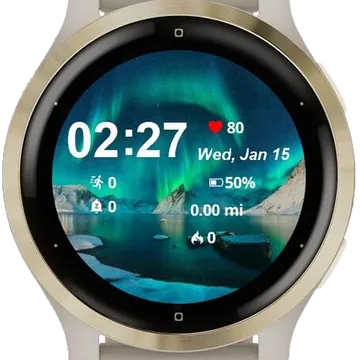 Aurora Boreala Garmin watch face preview