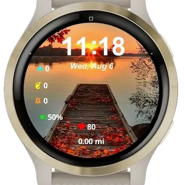 Autum Sunrise Garmin watch face preview
