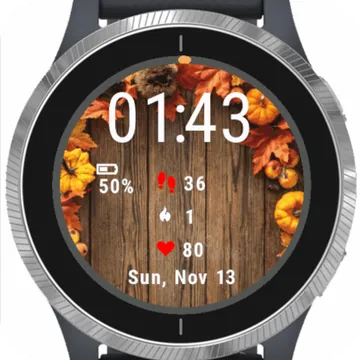 Autumn Background Garmin watch face preview