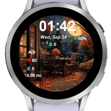 Autumn Cottage Garmin watch face preview