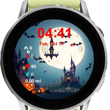 Autumn Cute Ghosts Garmin watch face preview