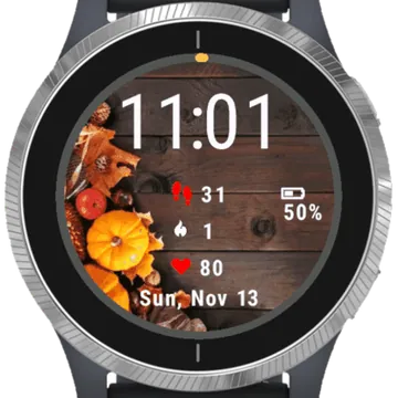 Autumn Decor Garmin watch face preview