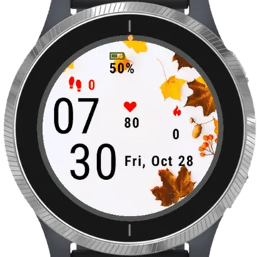 Autumn Flat Lay Garmin watch face preview